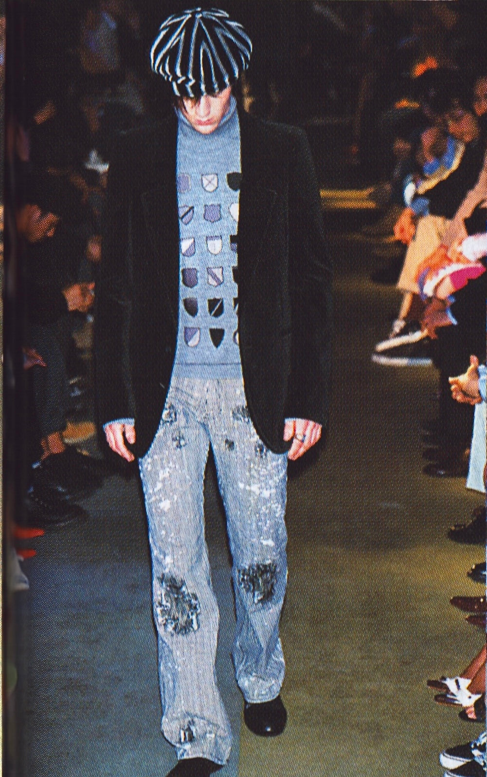 Number (N)ine Autumn-Winter 2001/02 "Standards" Hickory Repaired Pants