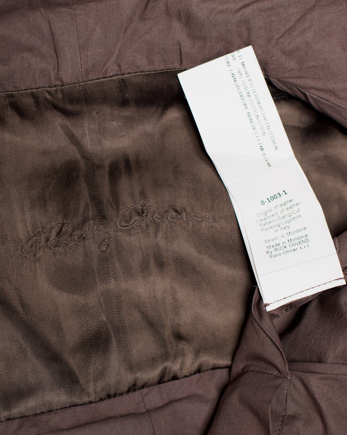 Rick Owens Autumn-Winter 2013/14 "Plinth" Pig Leather Biker Jacket