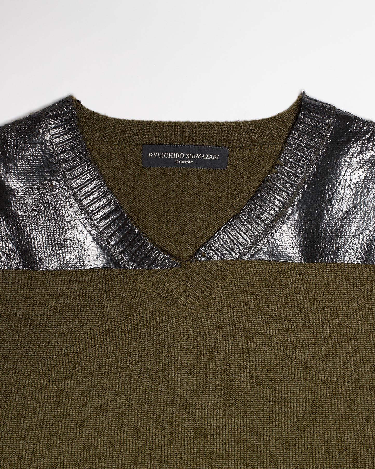 岛崎龙一郎彩绘V领毛衣