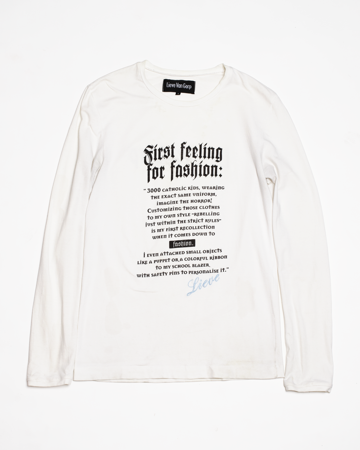 Lieve Van Gorp Spring-Summer 1999 "First Feeling for Fashion" Longsleeve Shirt