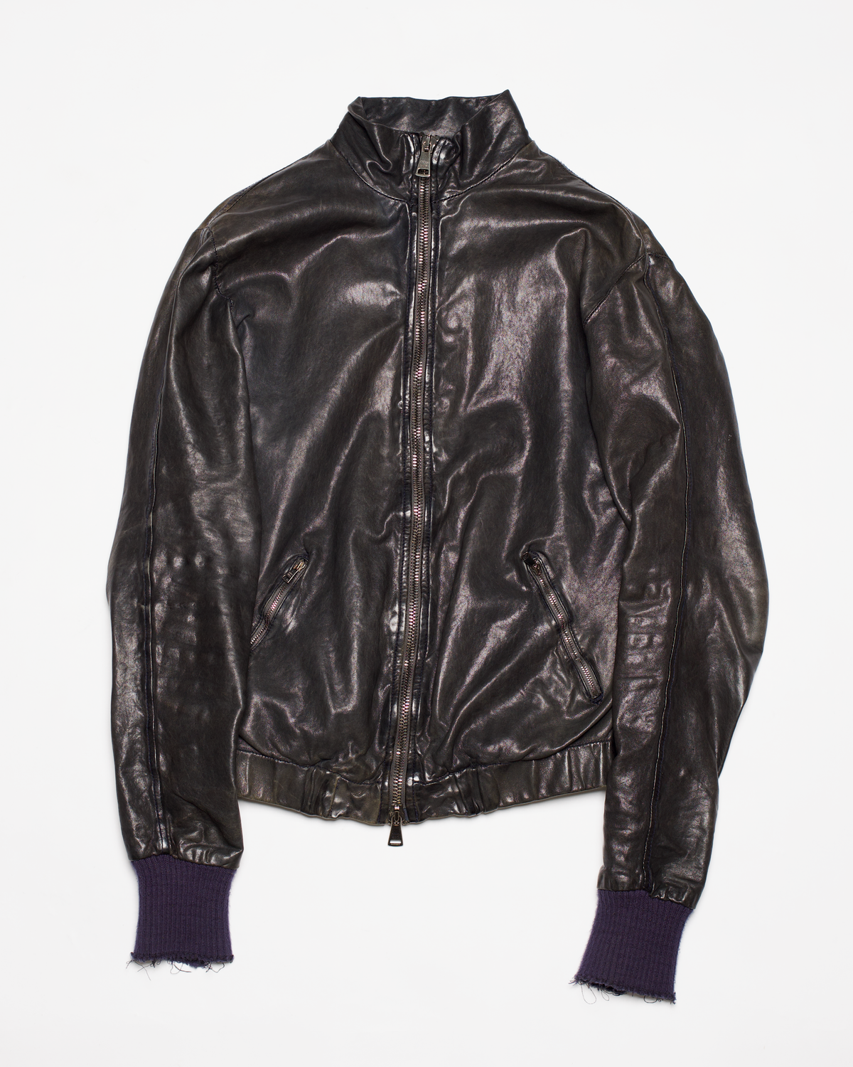 Giorgio Brato Lamb Leather Zip Jacket