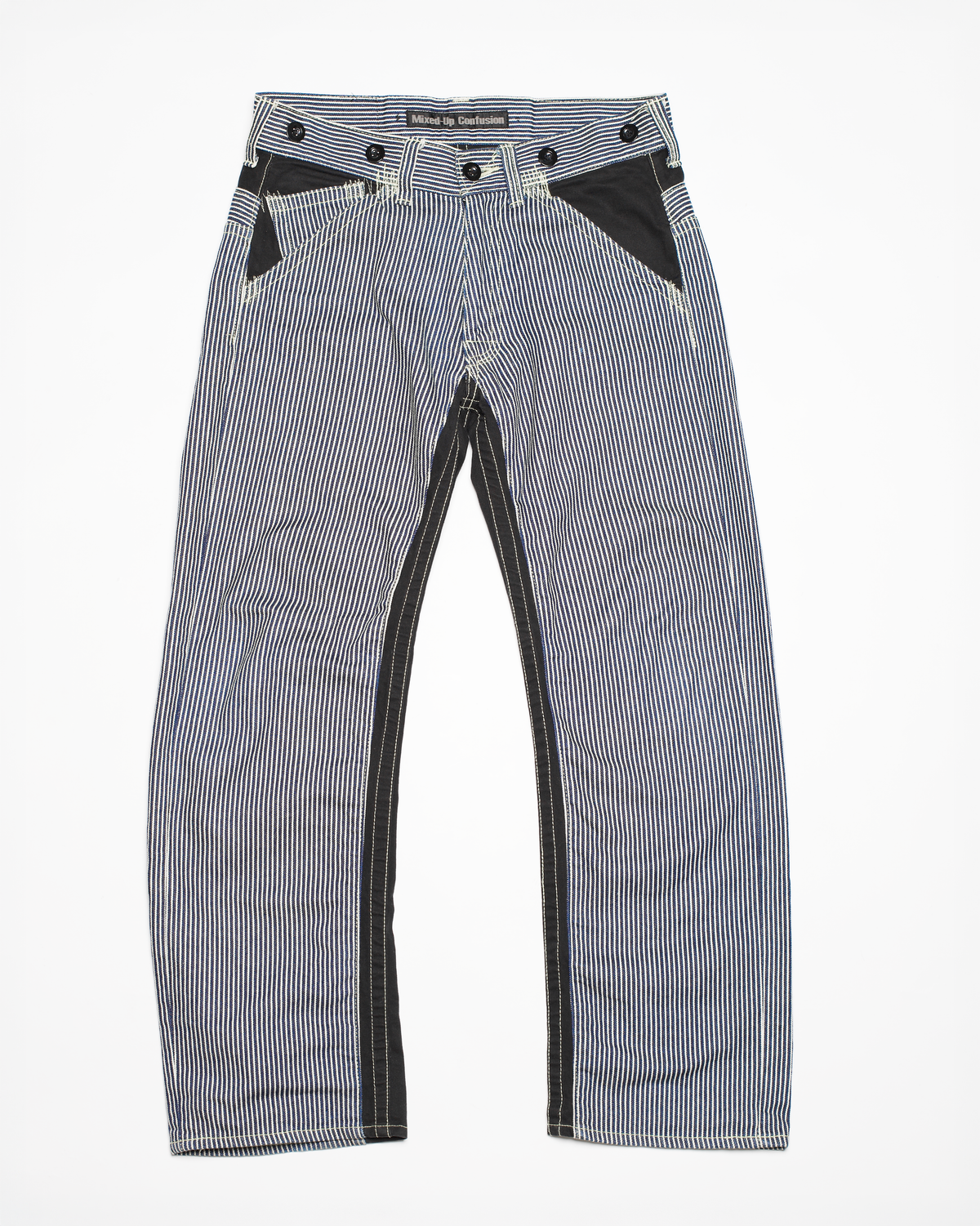 Mixed-Up-Confusion Hickory Repaired Denim