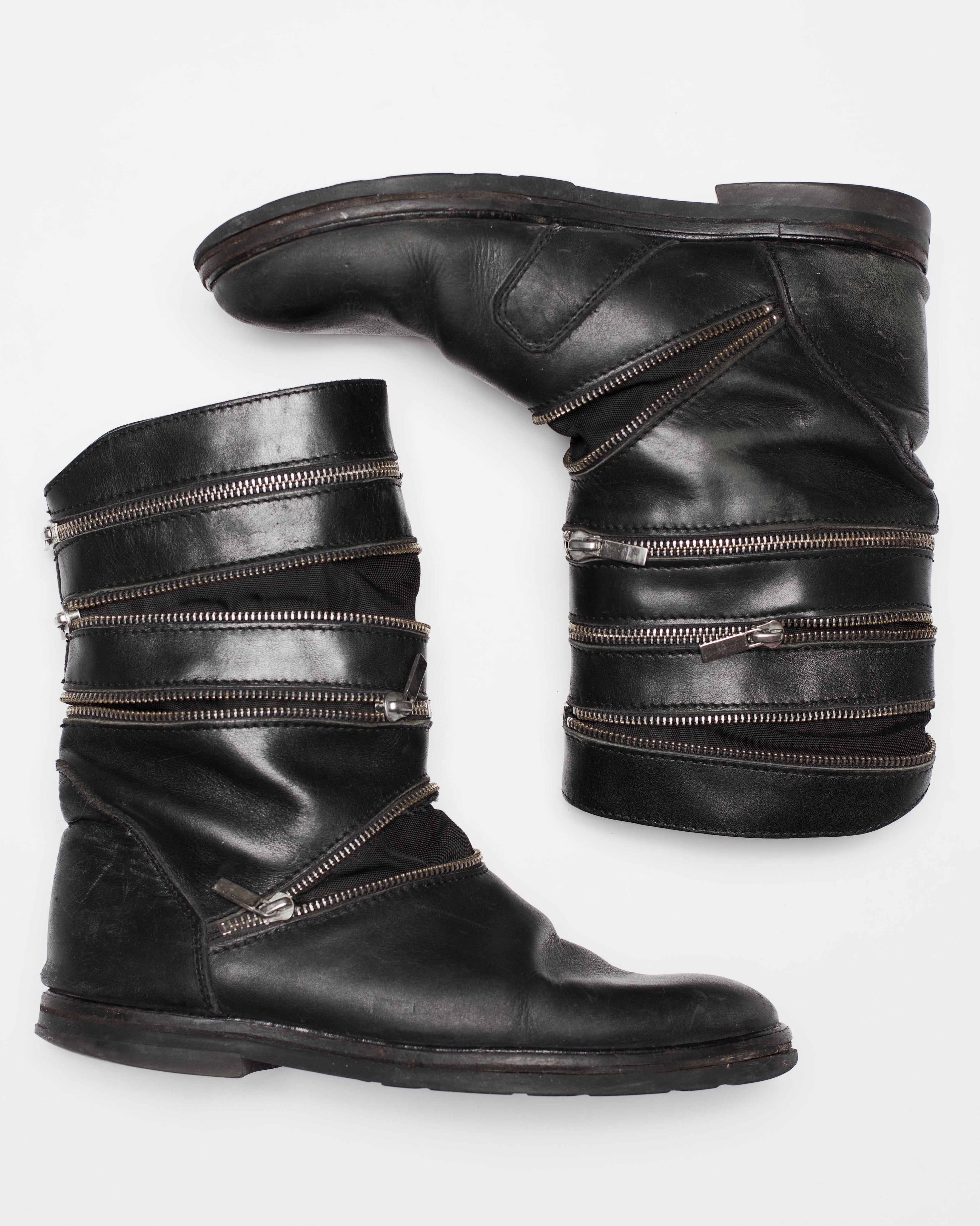 Raf Simons Autumn-Winter 2006/07 Accordion Zipper Boots – Hellish