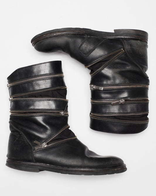 Raf Simons Autumn-Winter 2006/07 Accordion Zipper Boots