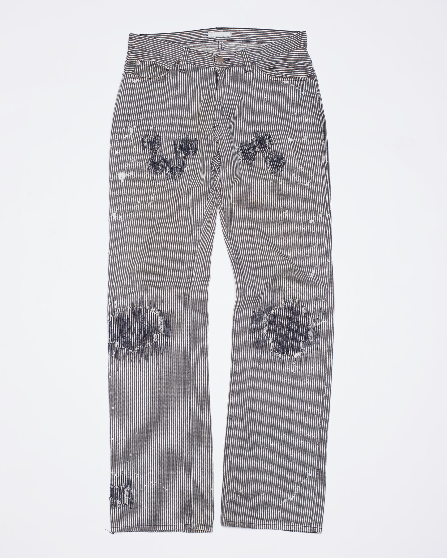 Number (N)ine Autumn-Winter 2001/02 "Standards" Hickory Repaired Pants