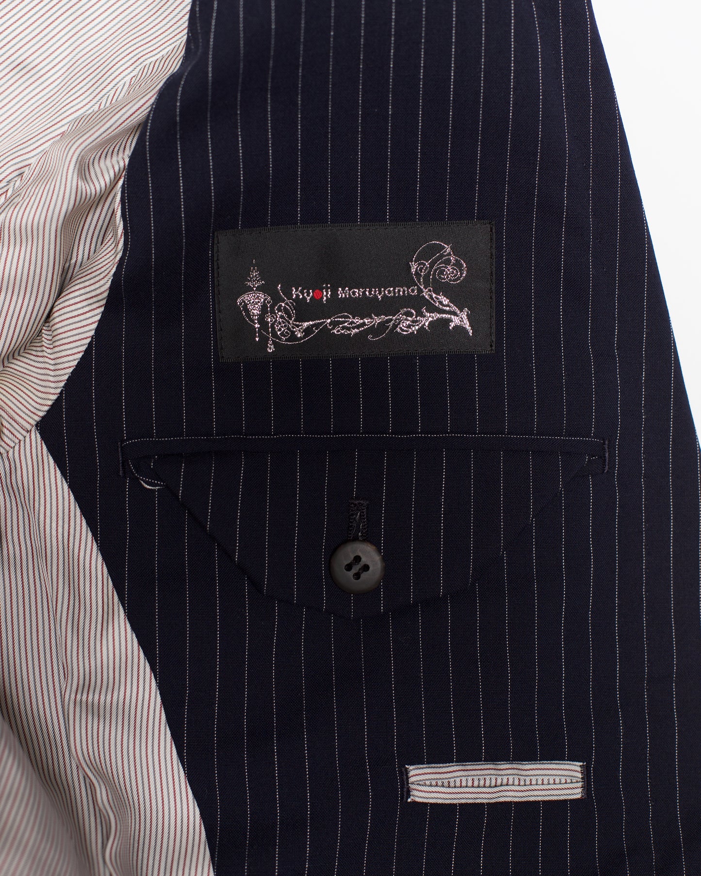 Kyoji Maruyama Pinstripe Wool 2-Button Blazer