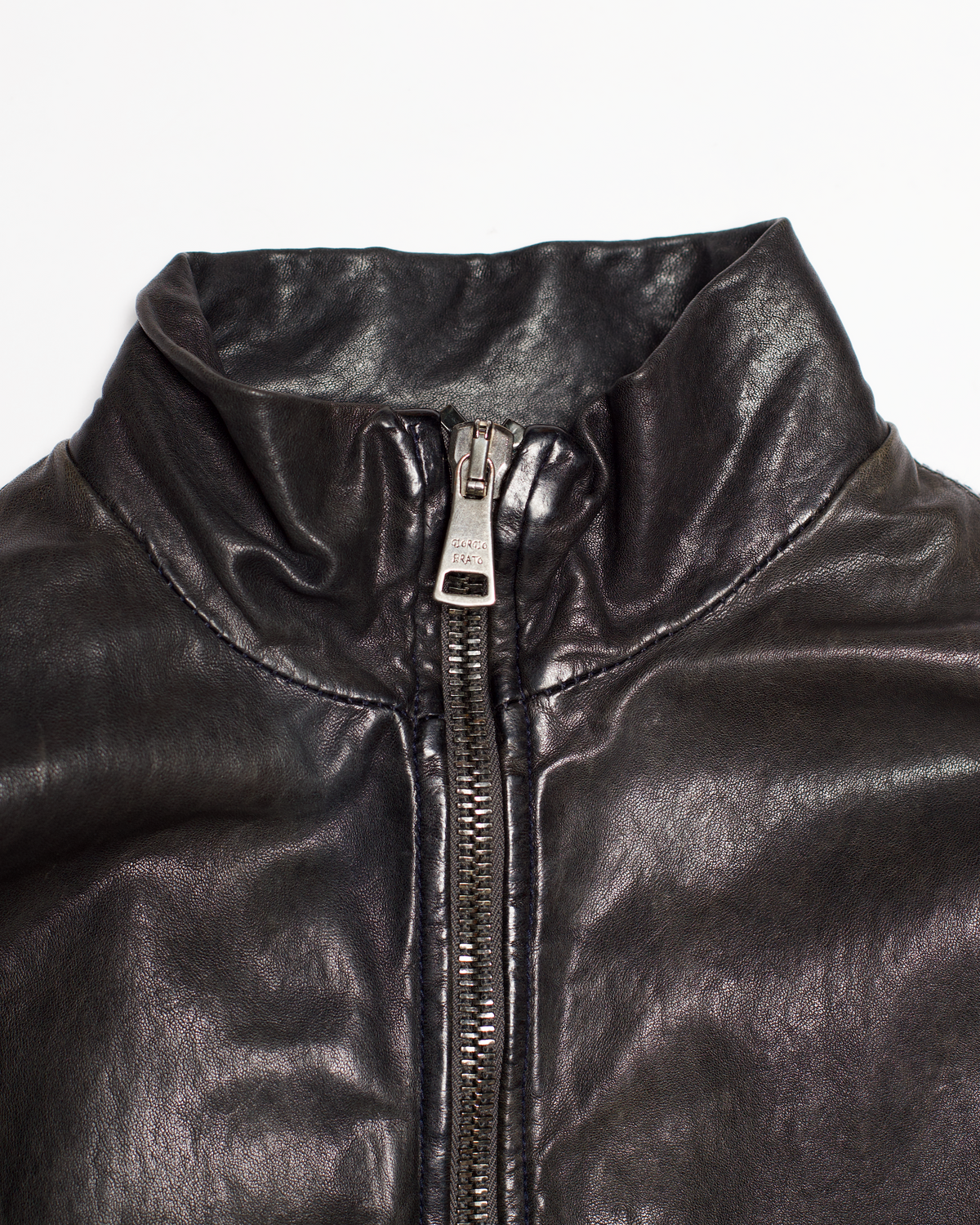 Giorgio Brato Lamb Leather Zip Jacket