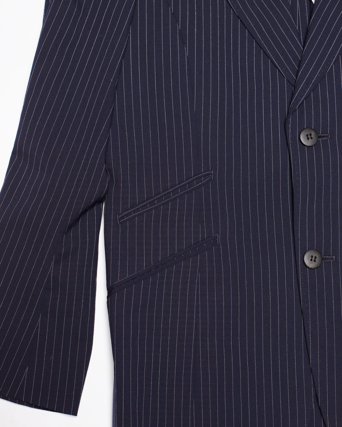 Kyoji Maruyama Pinstripe Wool 2-Button Blazer