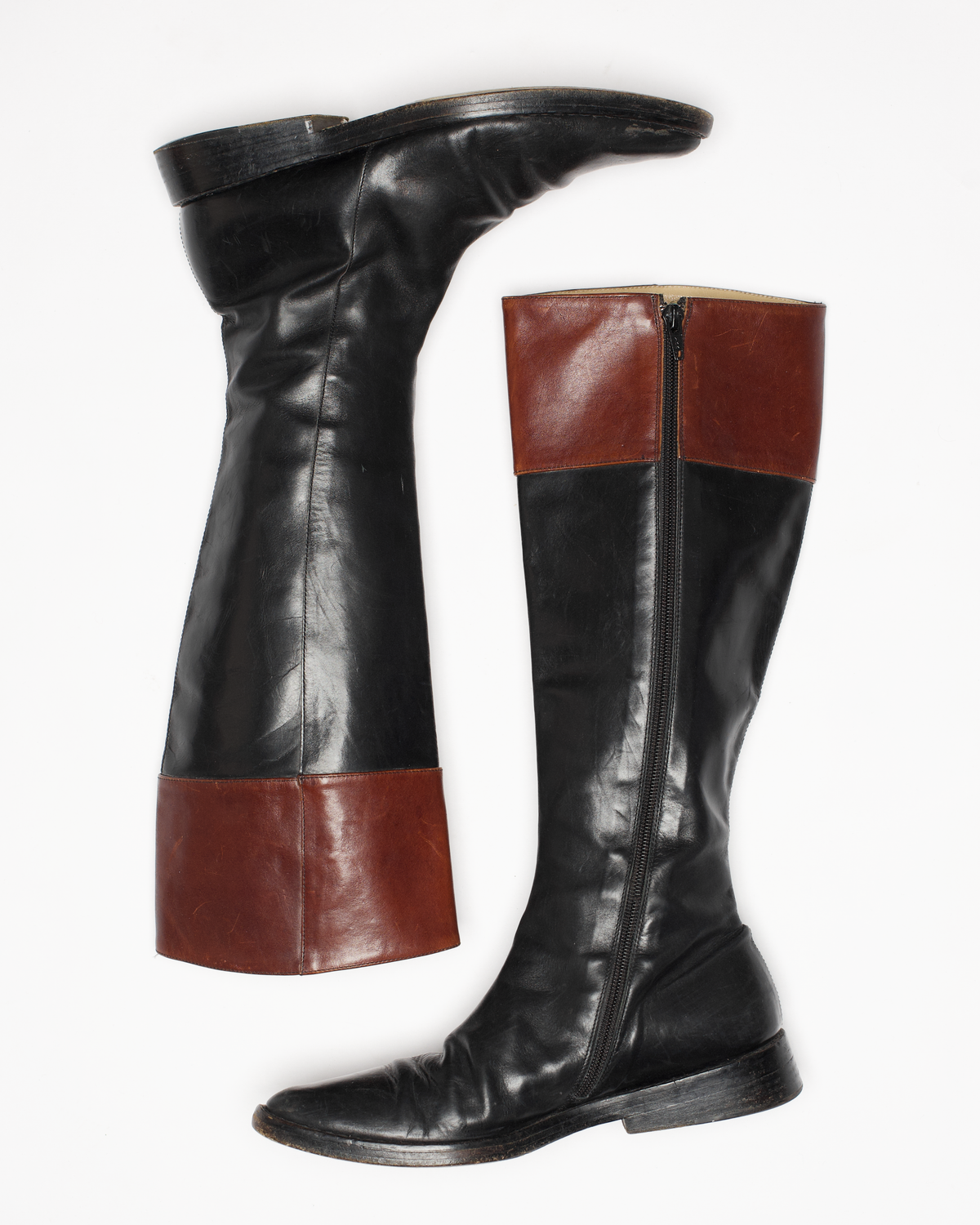 Ann Demeulemeester Leather Riding Boots