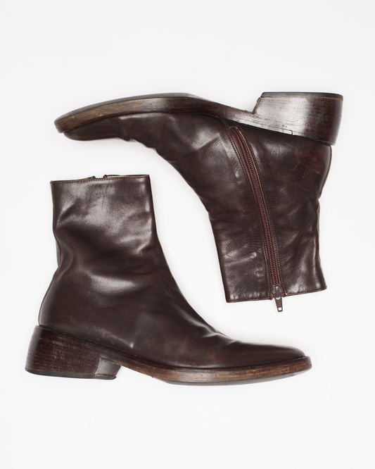 Ann Demeulemeester Leather Ankle Boots
