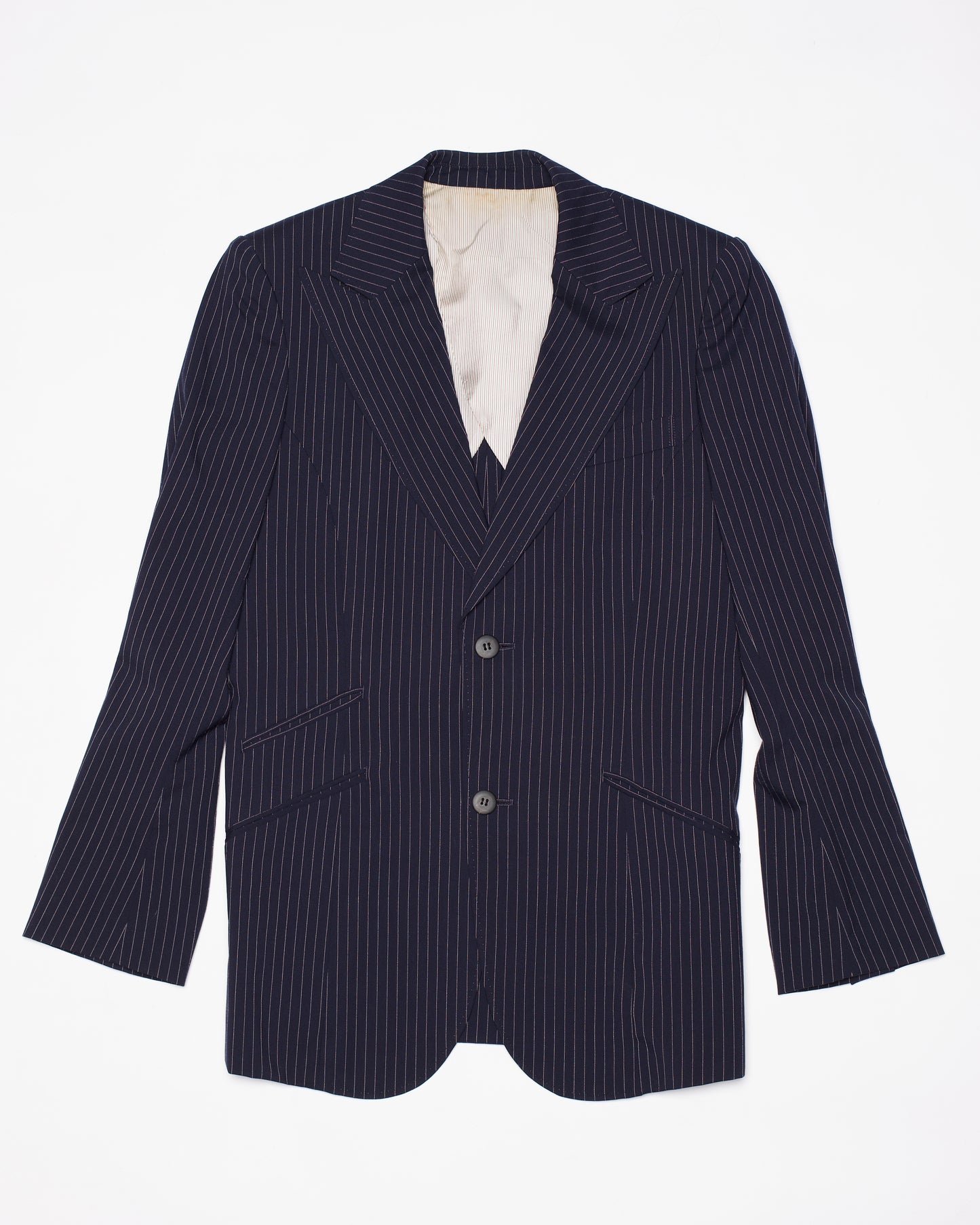 Kyoji Maruyama Pinstripe Wool 2-Button Blazer