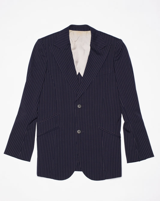 Kyoji Maruyama Pinstripe Wool 2-Button Blazer