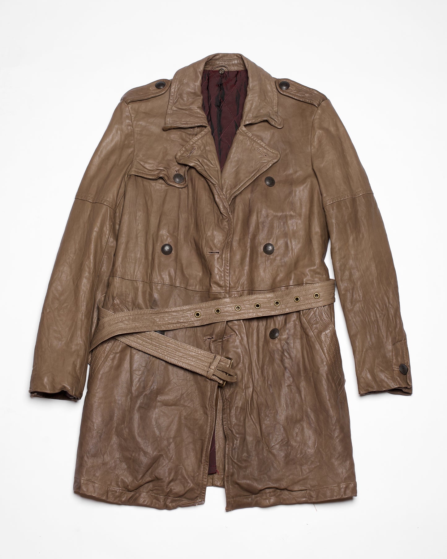 Kyoji Maruyama Leather Trench Coat