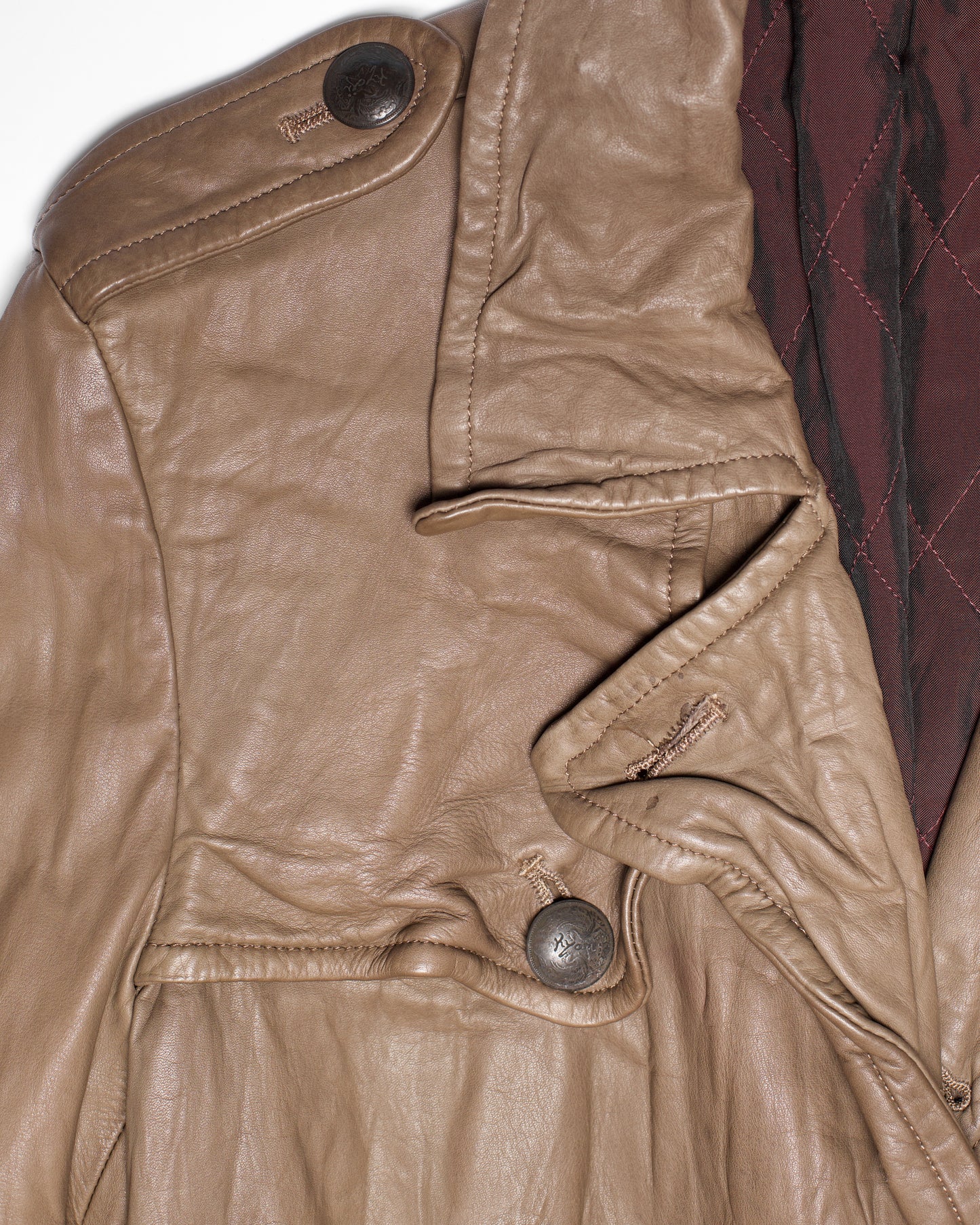 Kyoji Maruyama Leather Trench Coat
