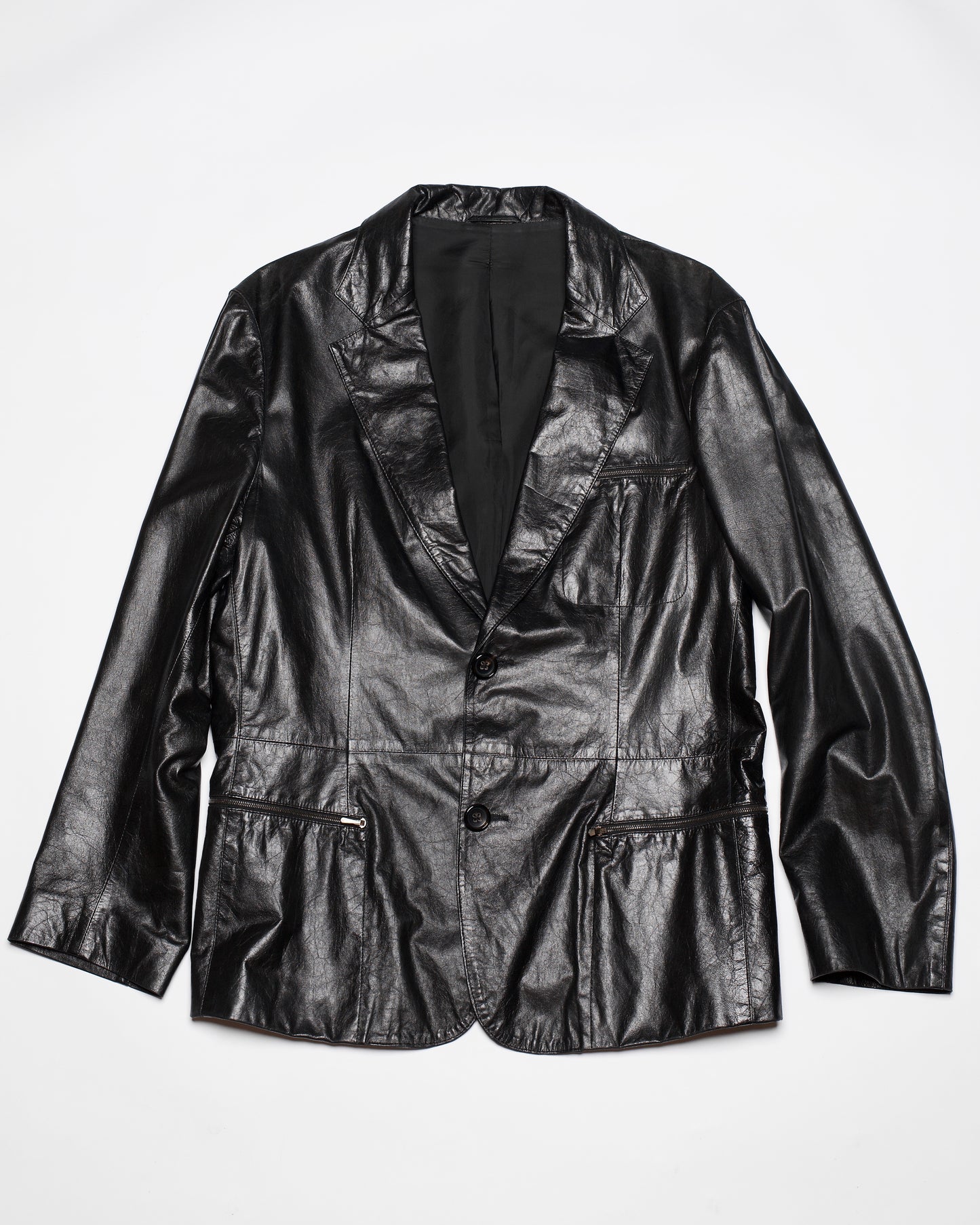 Jil Sander by Raf Simons Leather Blazer
