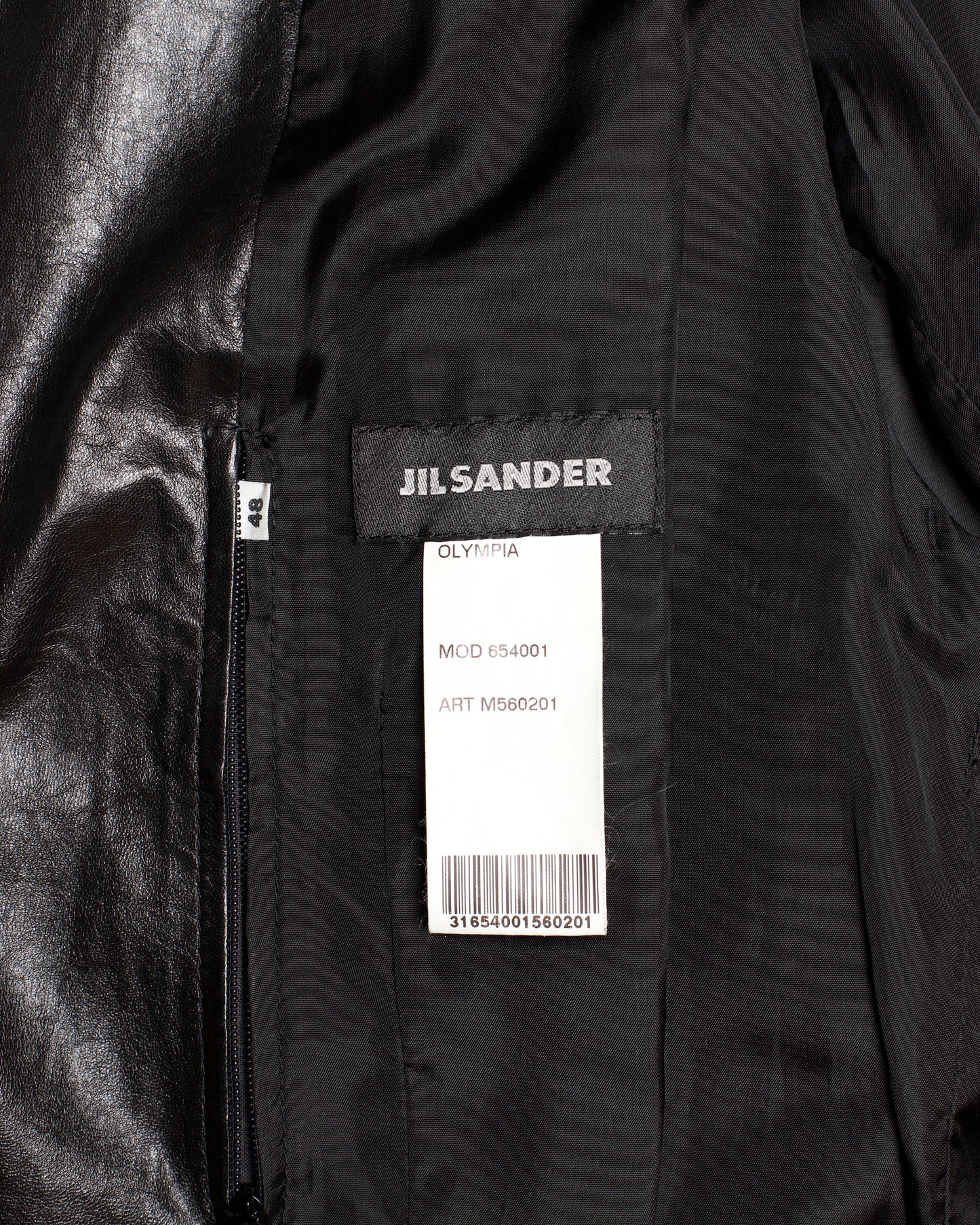 Jil Sander by Raf Simons Leather Blazer