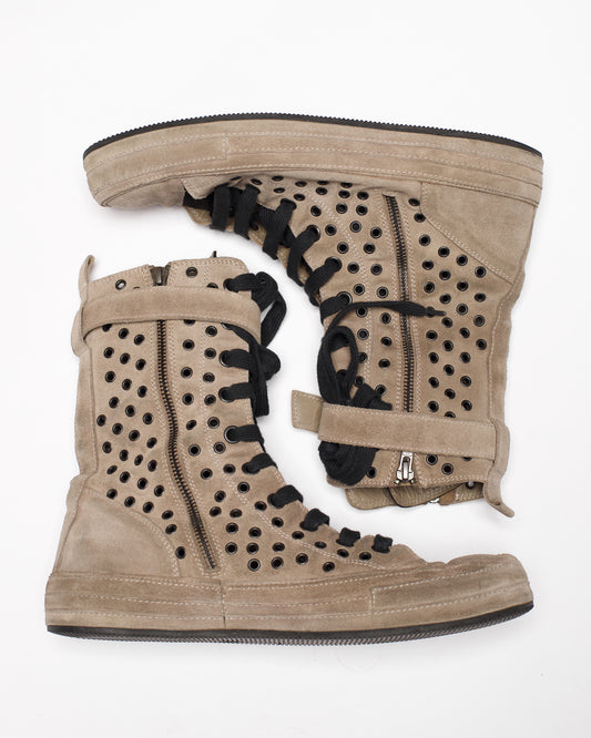 Ann Demeulemeester Spring-Summer 2012 Scamosciato High Top Grommet Sneakers