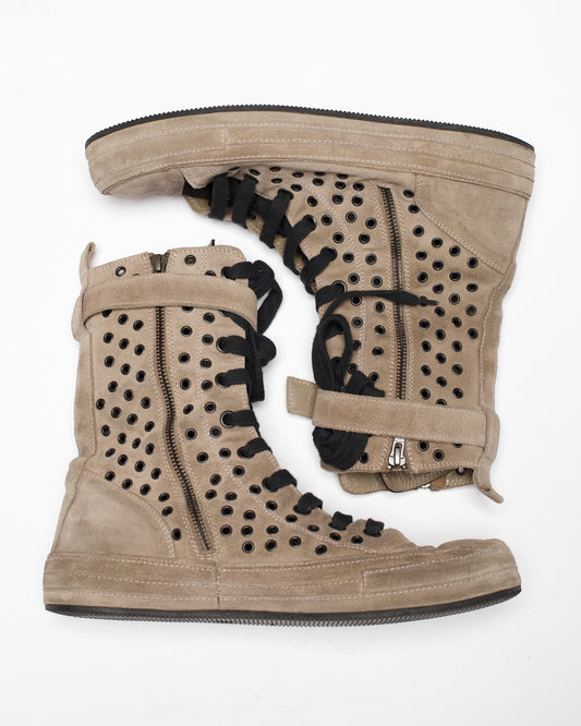 Ann Demeulemeester Spring-Summer 2012 Scamosciato High Top Grommet Sneakers