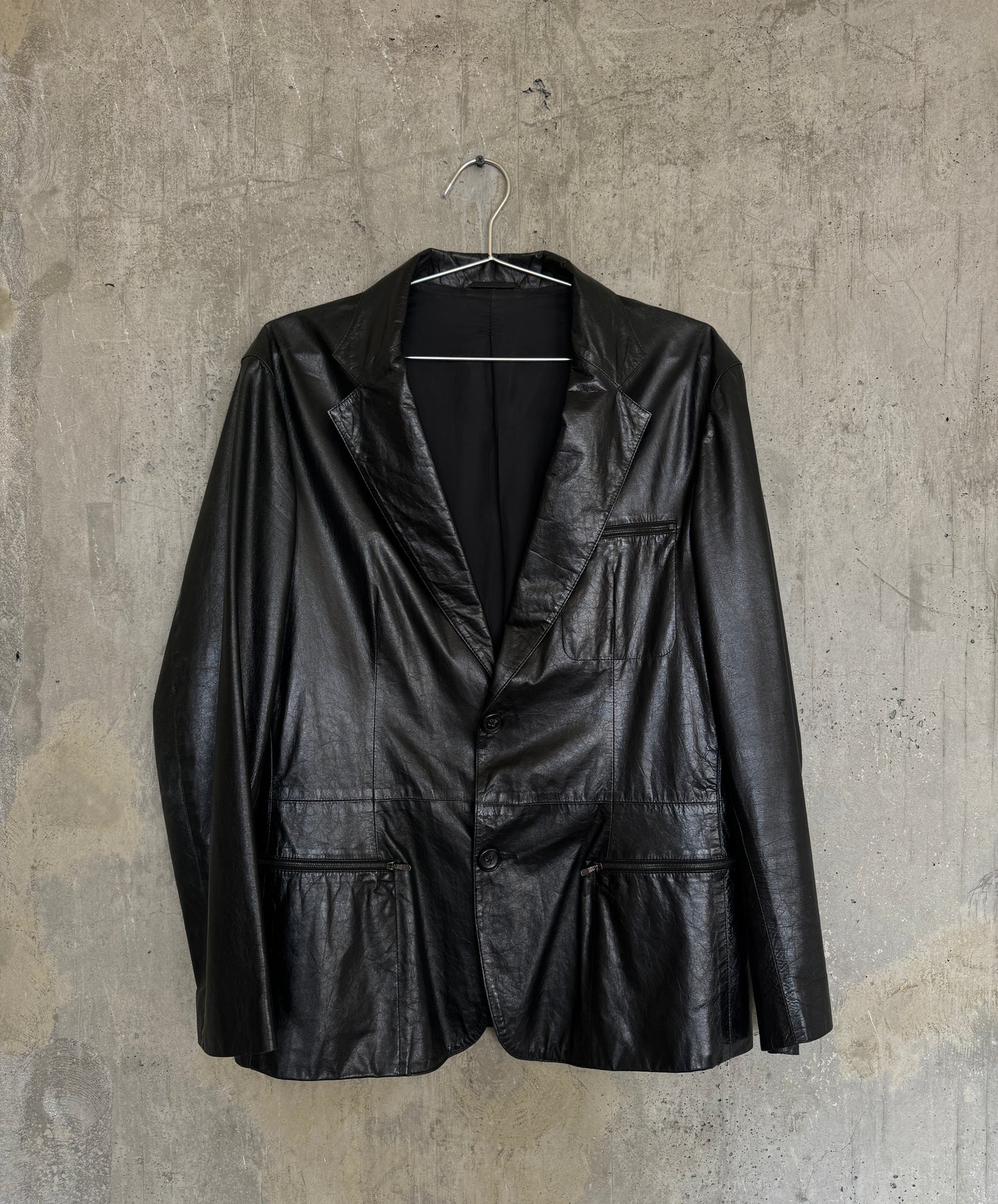 Jil Sander by Raf Simons Leather Blazer