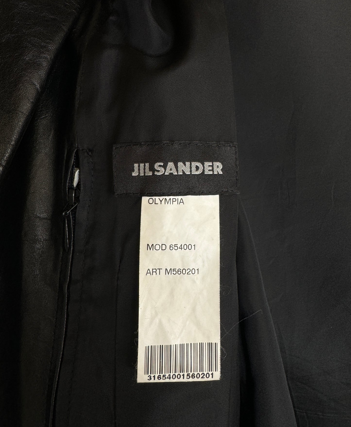 Jil Sander by Raf Simons Leather Blazer