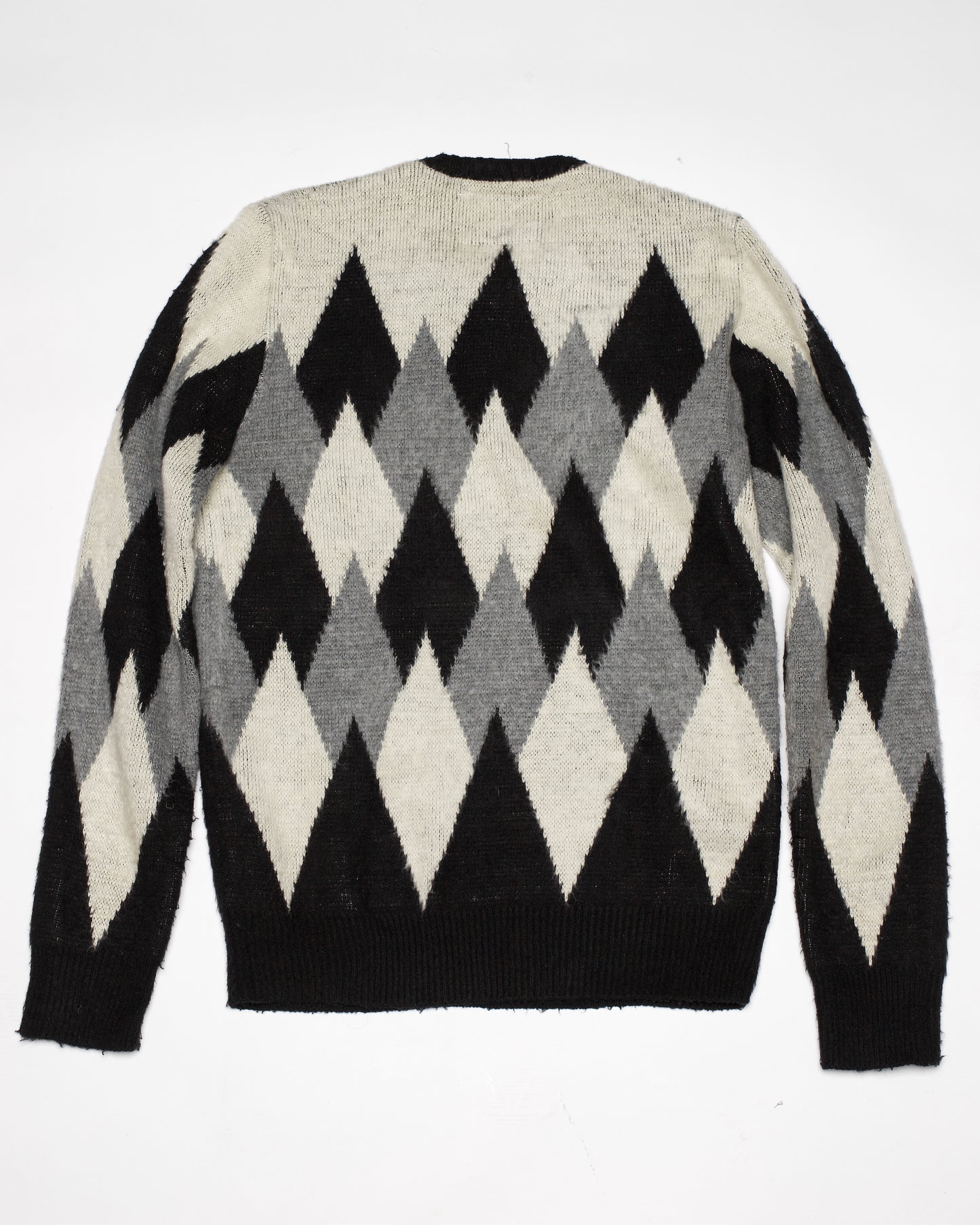 Number (N)ine 2006/07 秋冬系列“Noir”菱格纹马海毛毛衣