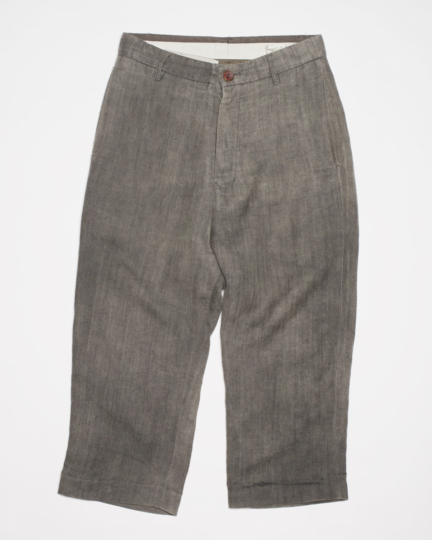 Rick Owens Olmar & Mirta 2000s Linen Cropped Pants