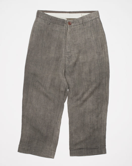 Rick Owens Olmar & Mirta 2000s Linen Cropped Pants
