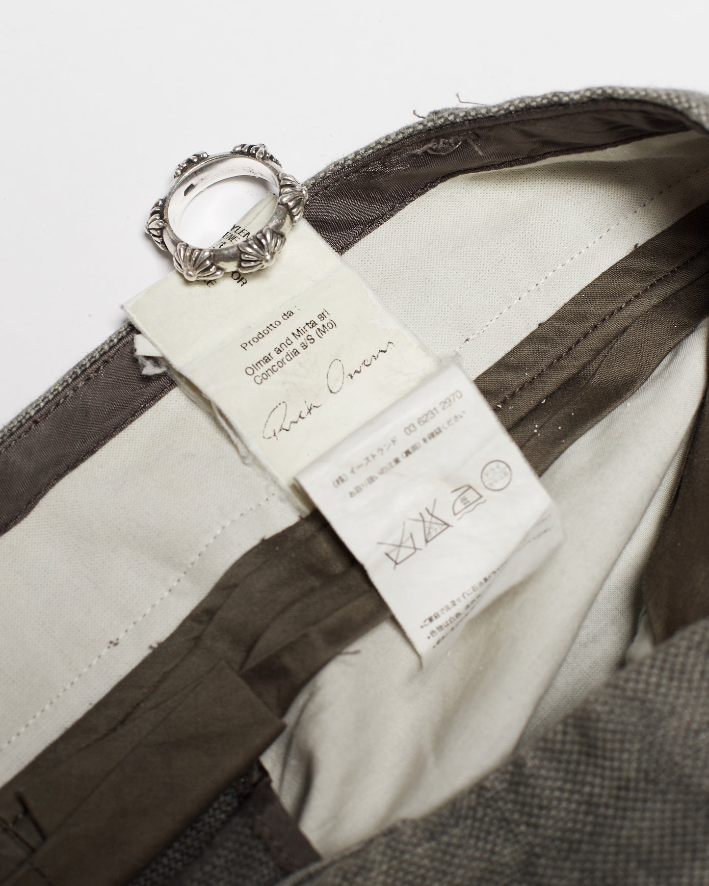 Rick Owens Olmar & Mirta 2000s Linen Cropped Pants