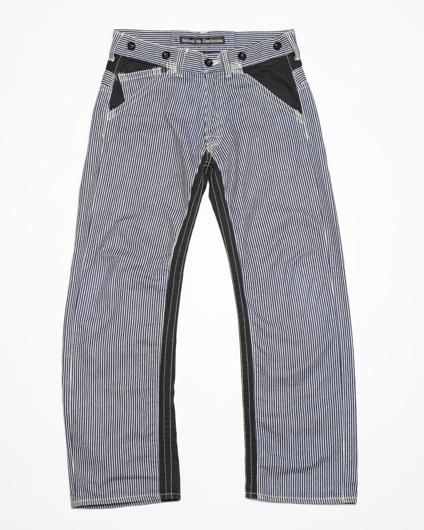 Mixed-Up-Confusion Hickory Repaired Denim