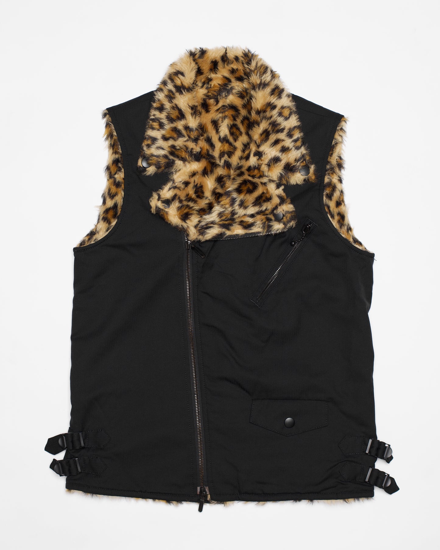 Pledge Leopard Print Boa Vest