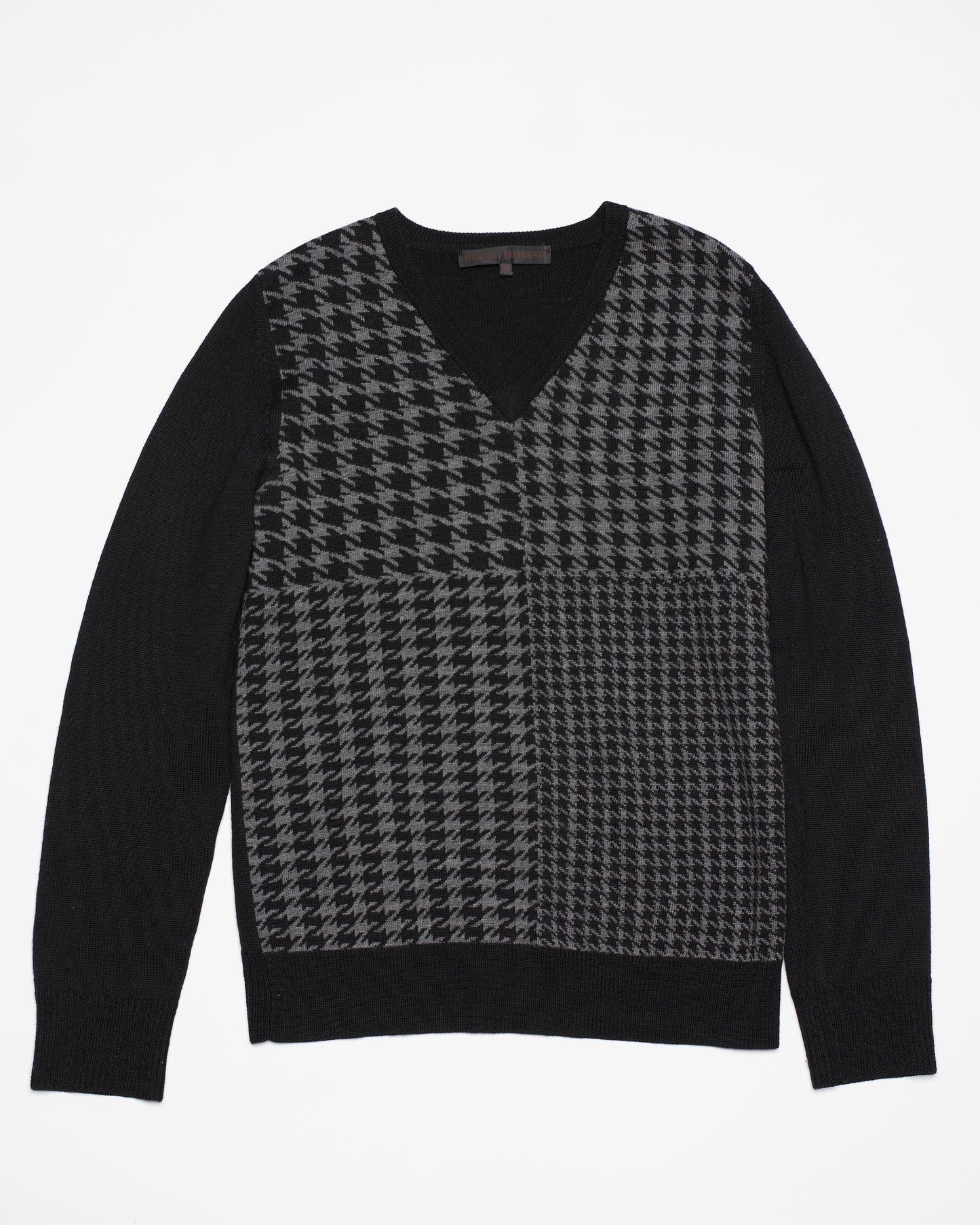Veronique Branquinho Houndstooth V Neck Sweater