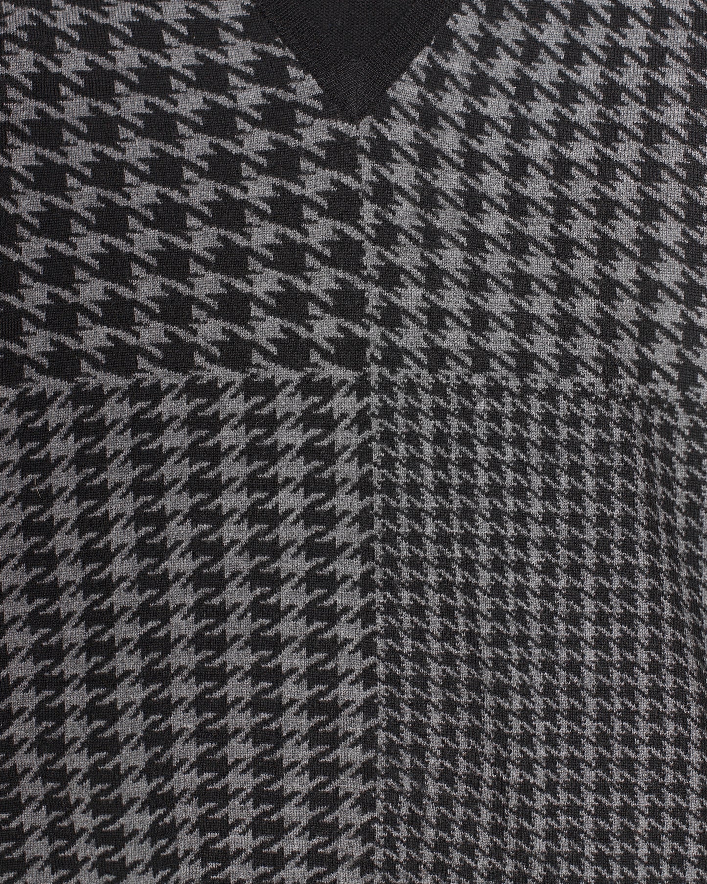 Veronique Branquinho Houndstooth V Neck Sweater