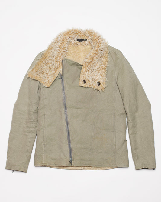 Attachment Boa Fur Zip Jacket