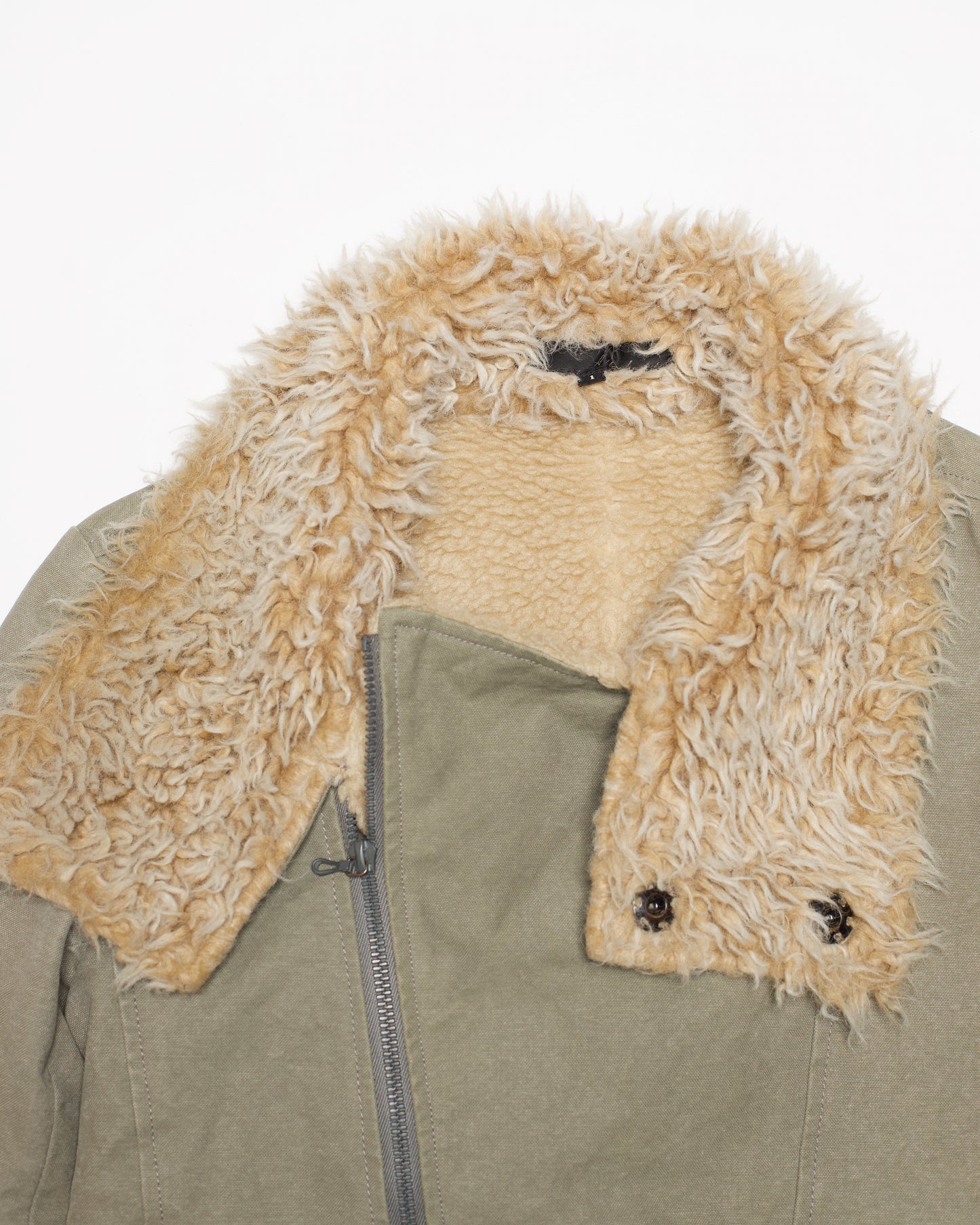Attachment Boa Fur Zip Jacket