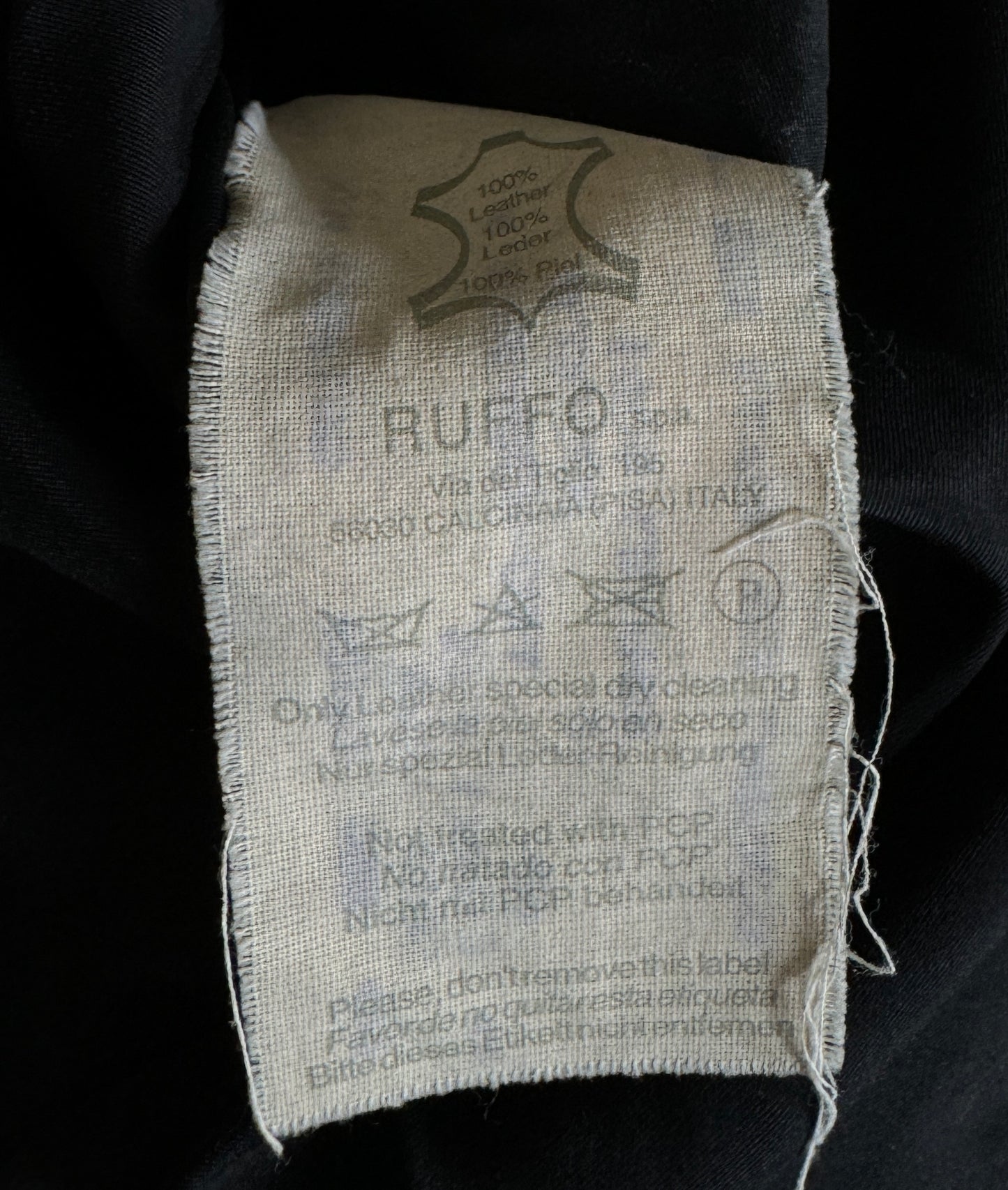 Raf Simons for Ruffo Research Leather Turtleneck (1999)