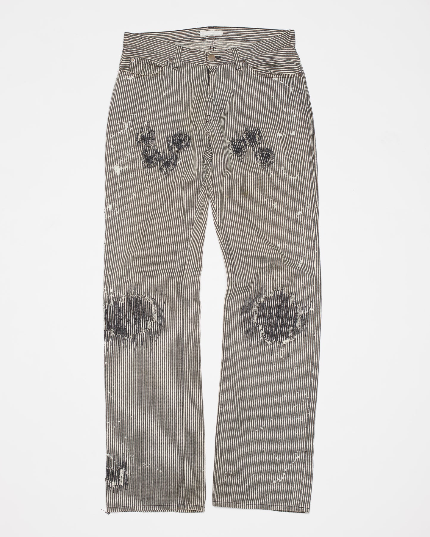 Number (N)ine Autumn-Winter 2001/02 "Standards" Hickory Repaired Pants