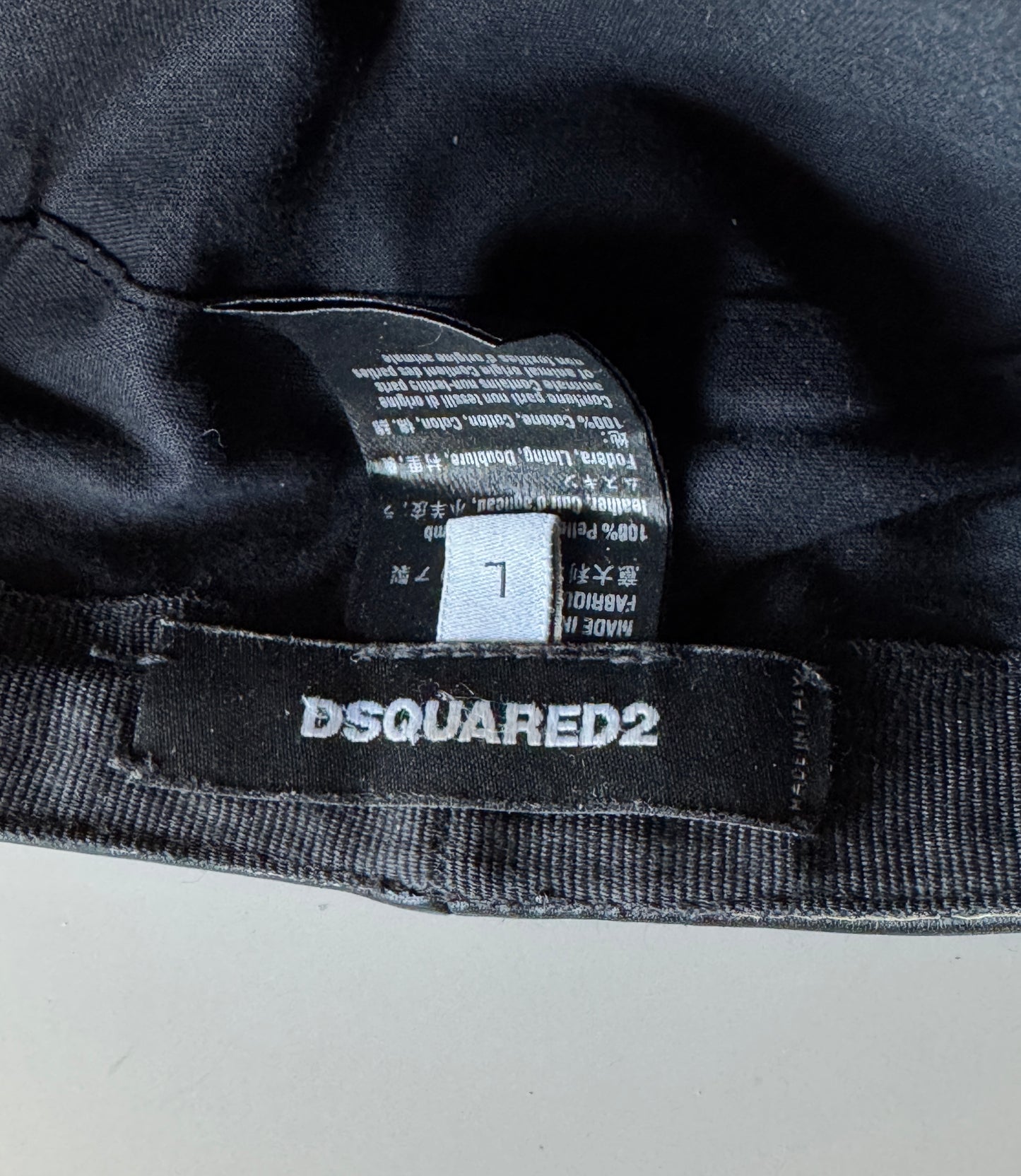 DSquared2 Leather Officer Hat