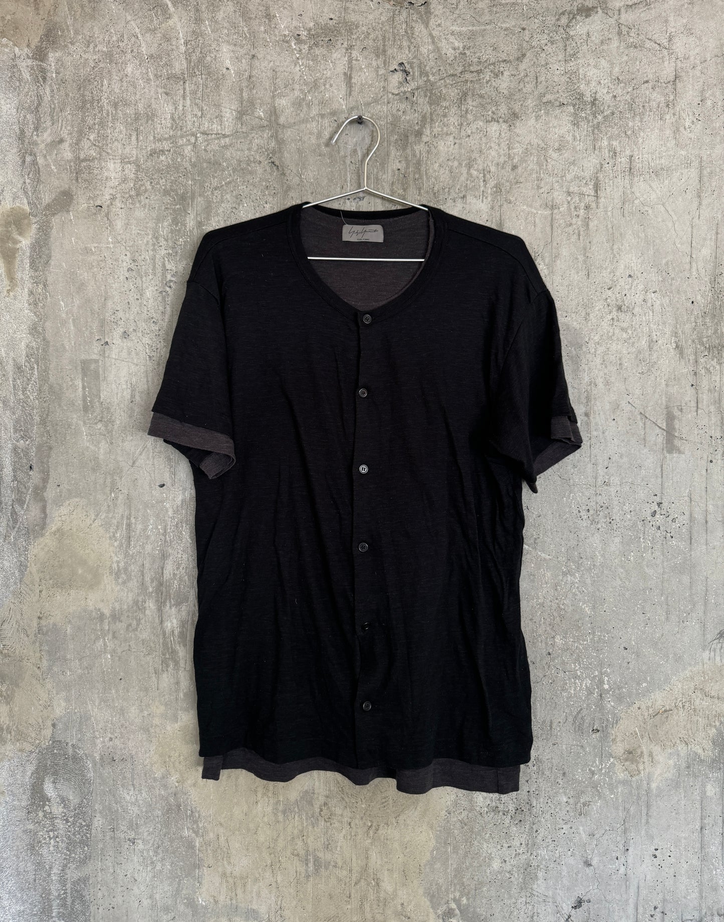 Yohji Yamamoto Pour Homme Double Layer Short Sleeve Knit