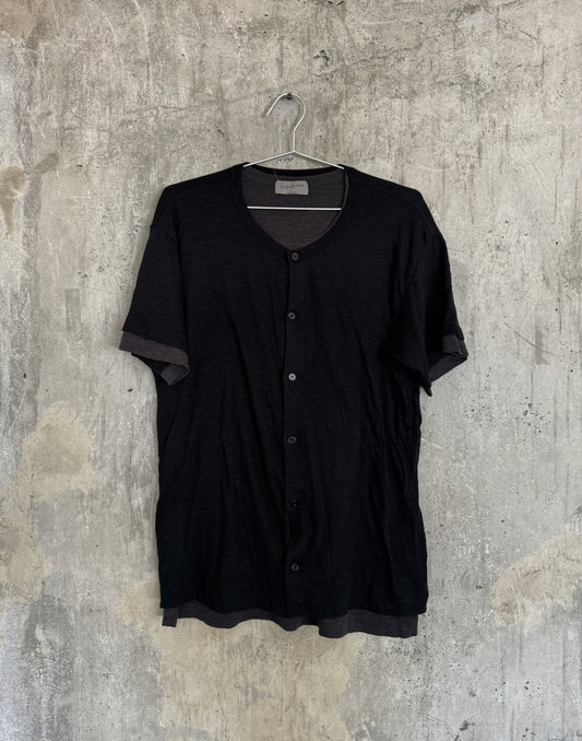 Yohji Yamamoto Pour Homme Double Layer Short Sleeve Knit