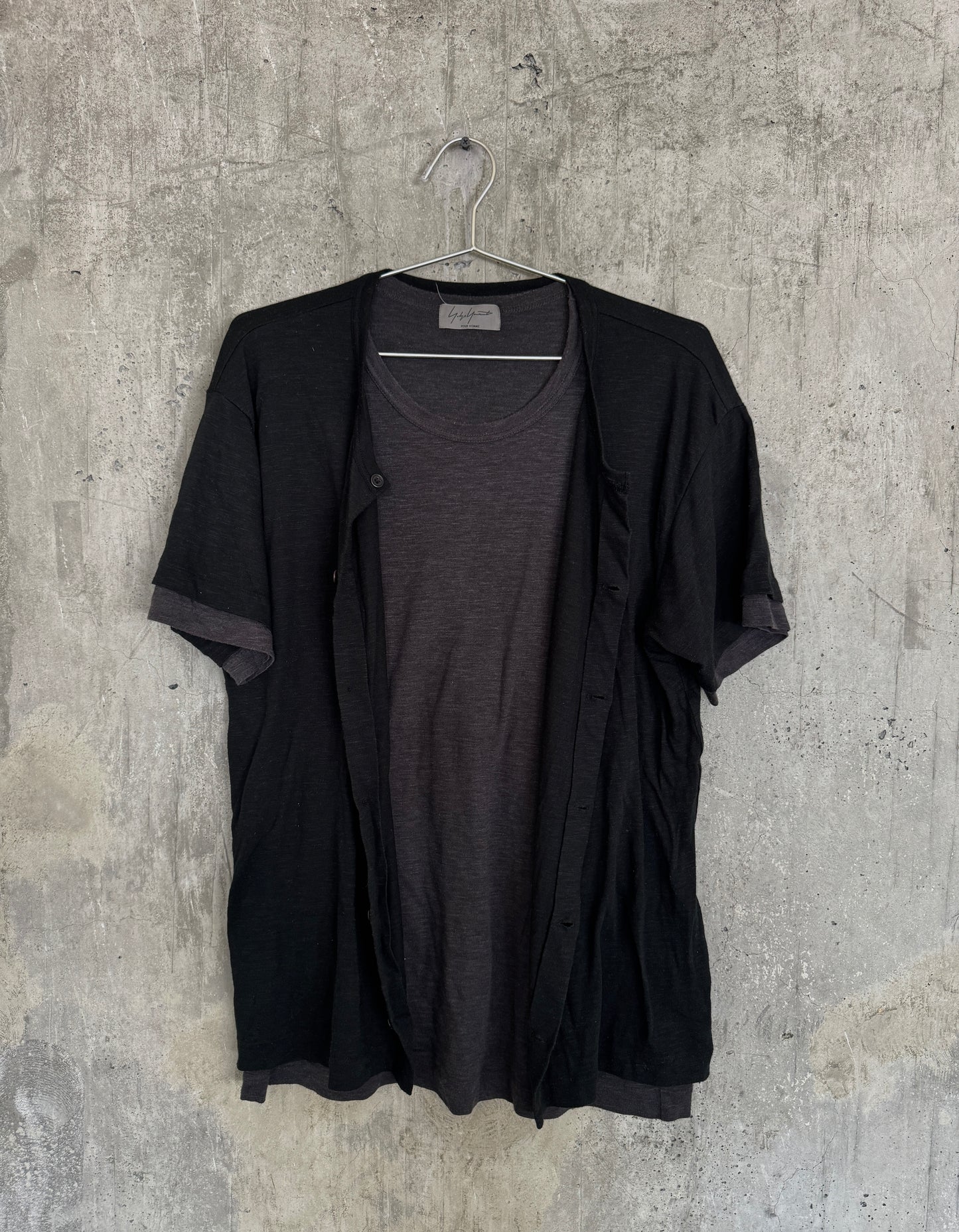 Yohji Yamamoto Pour Homme Double Layer Short Sleeve Knit