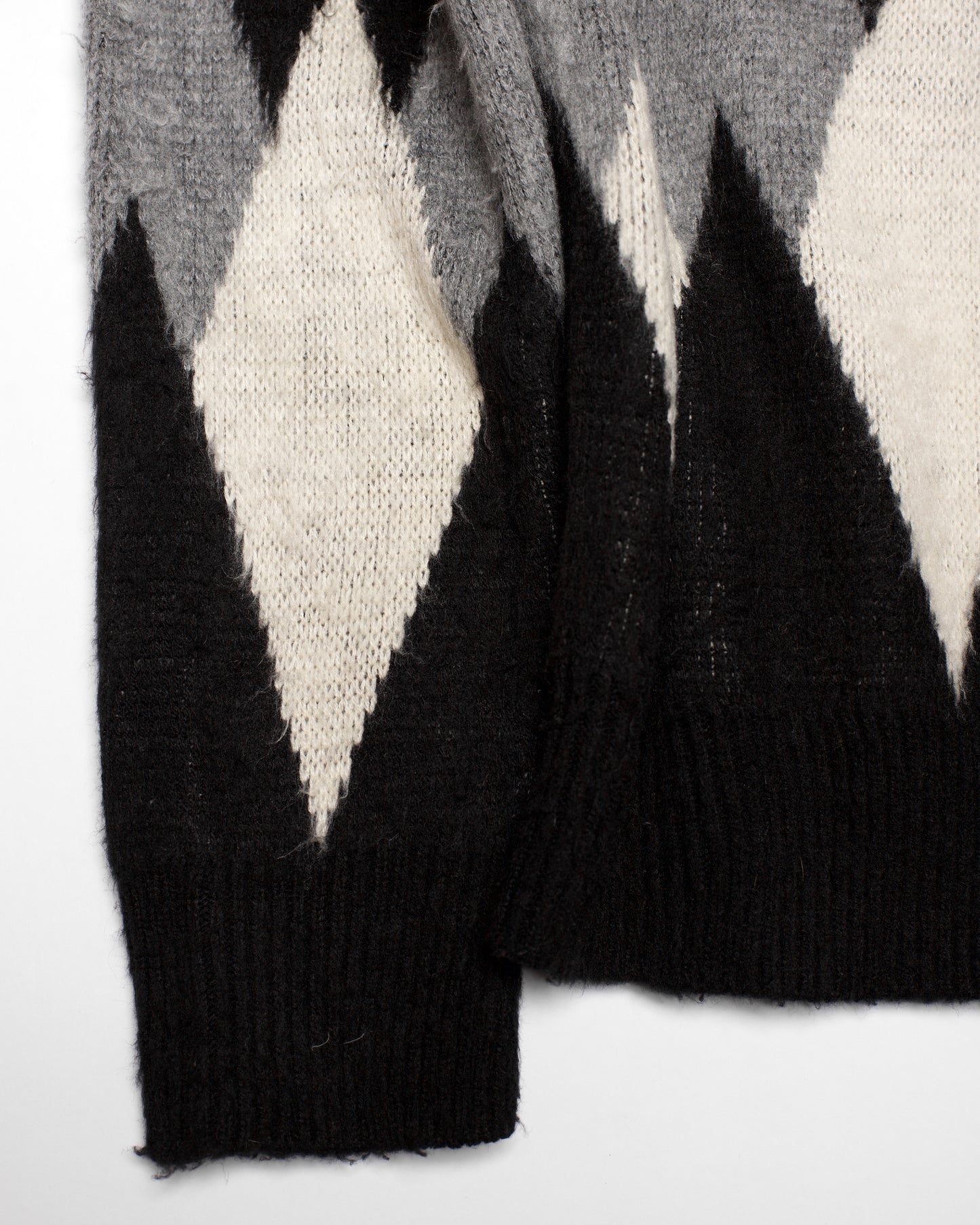 Number (N)ine 2006/07 秋冬系列“Noir”菱格纹马海毛毛衣