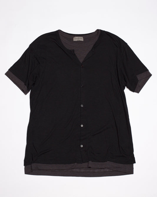 Yohji Yamamoto Pour Homme Double Layer Short Sleeve Knit