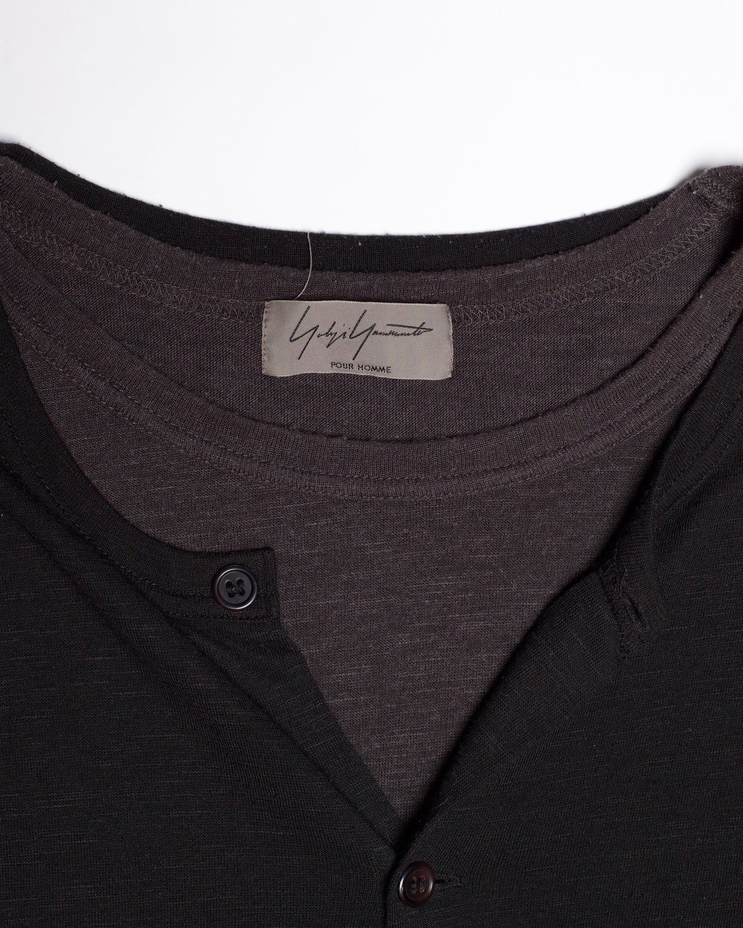 Yohji Yamamoto Pour Homme Double Layer Short Sleeve Knit