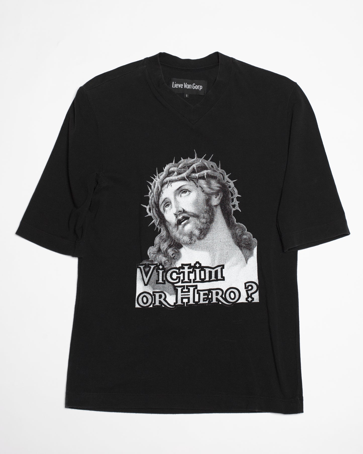 Lieve Van Gorp Autumn-Winter 1998/99 'Victim or Hero' V-Neck Shirt