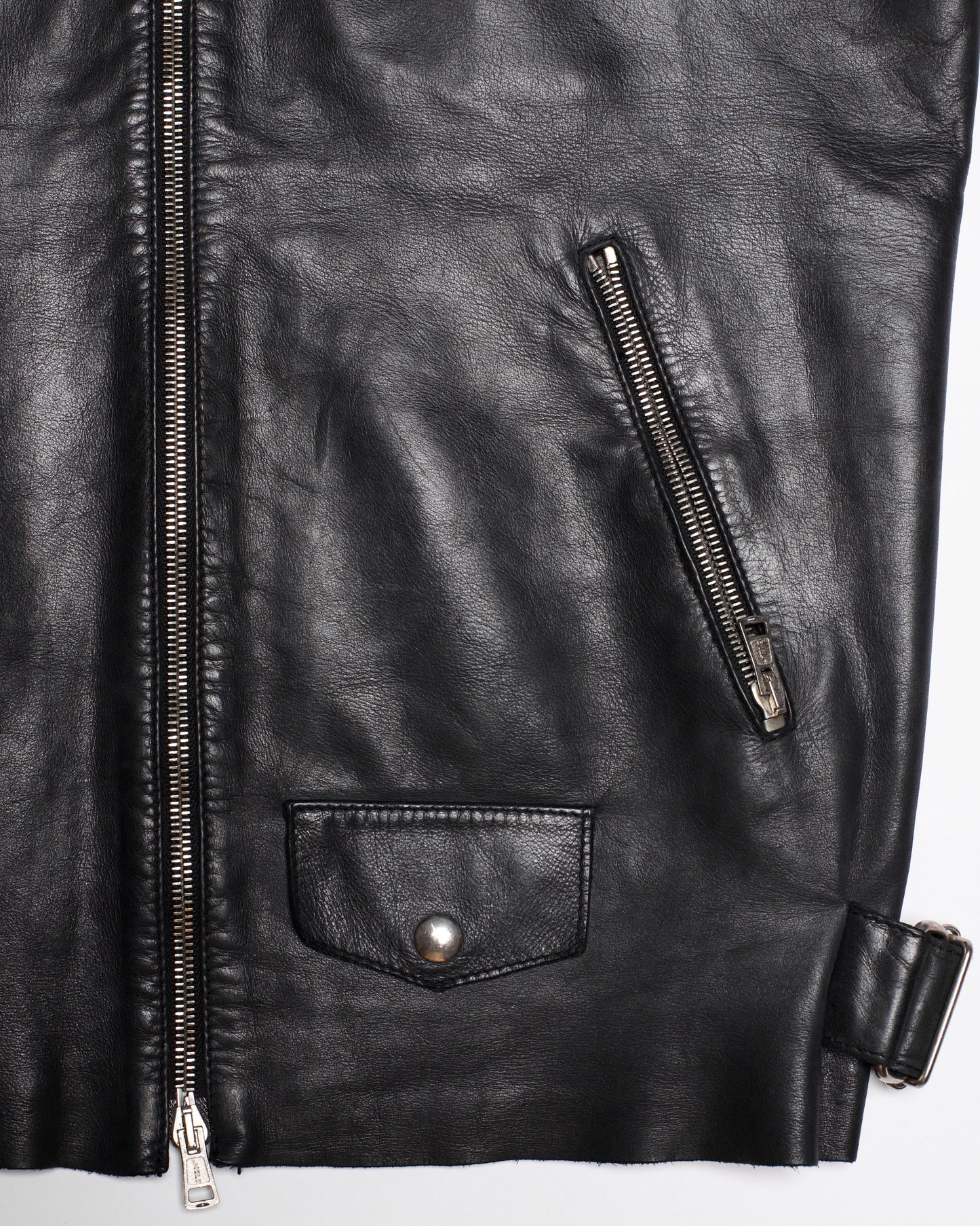 Xavier Delcour Hooded Leather Vest