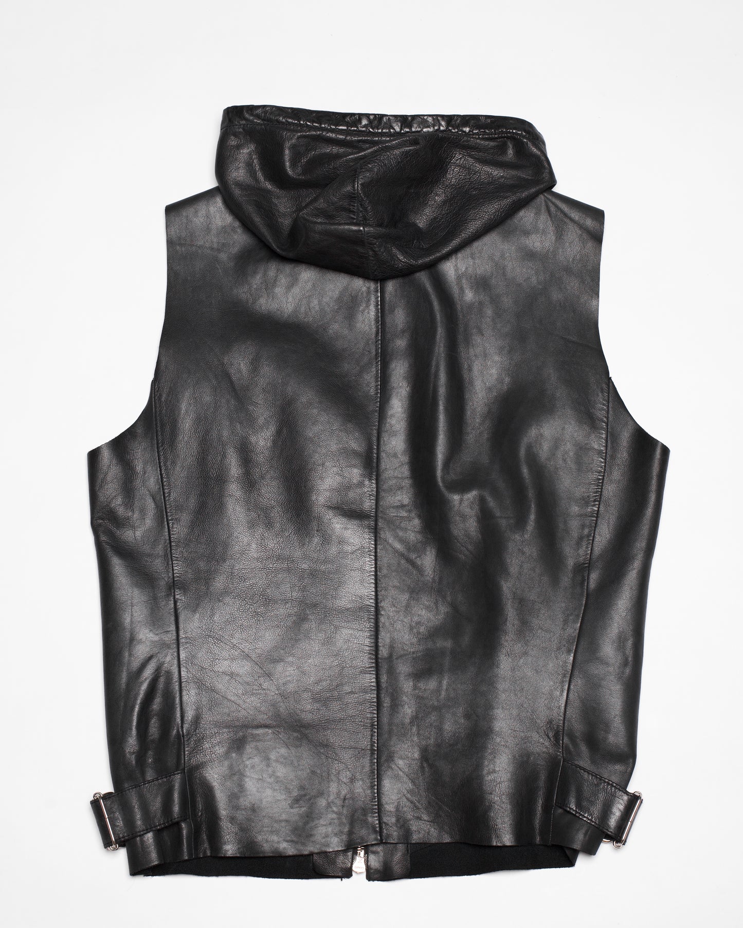 Xavier Delcour Hooded Leather Vest